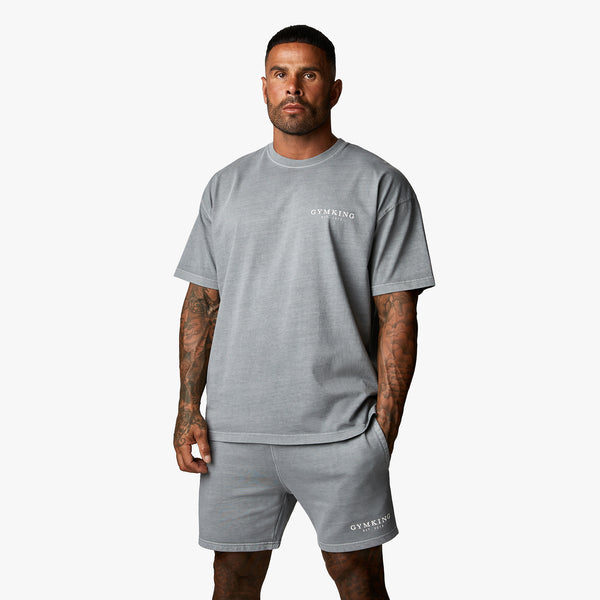 Gym King Est. Legacy Washed Tee - Washed Grey