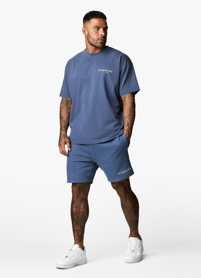 Gym King Est. Legacy Washed Tee - Washed Indigo