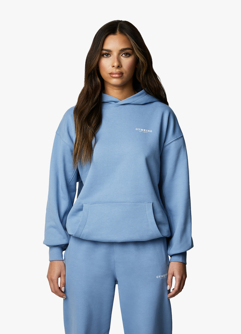 Gym King Established Relaxed Fit Hood - Coastal Blue