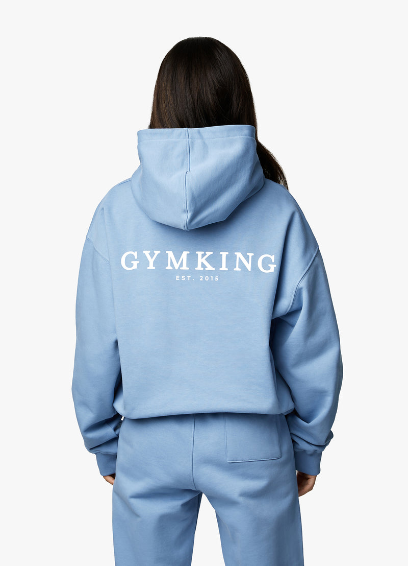Gym King Established Relaxed Fit Hood - Coastal Blue