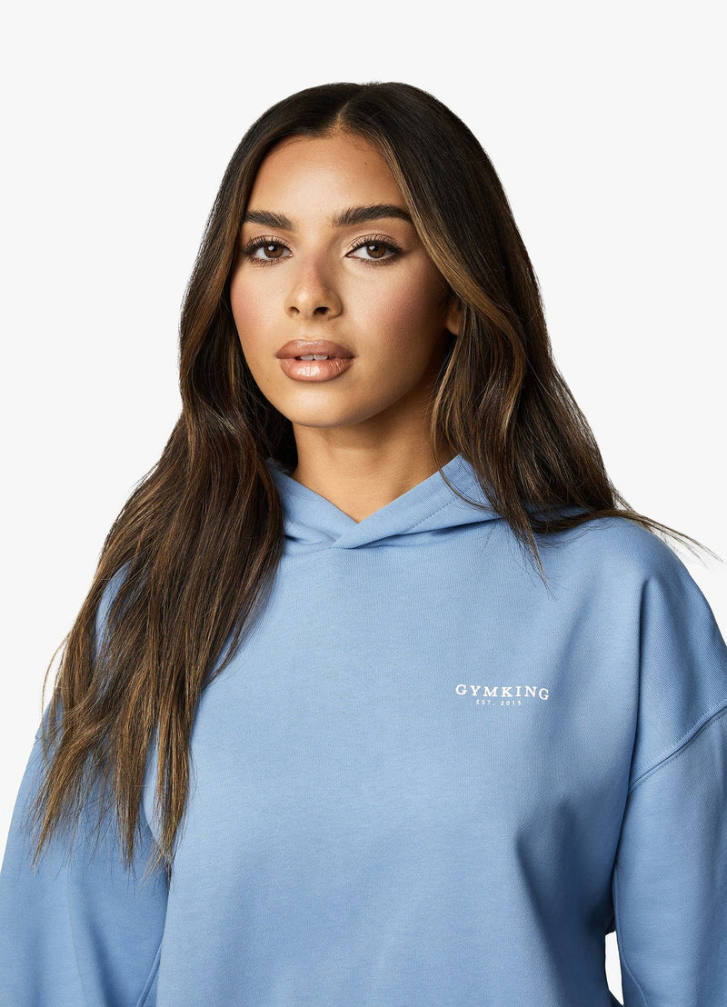 Gym King Established Relaxed Fit Hood - Coastal Blue