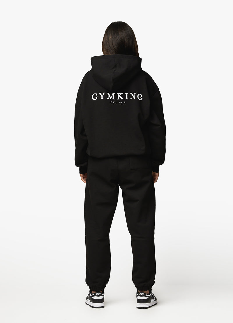 Gym King Established Relaxed Tracksuit - Black/White