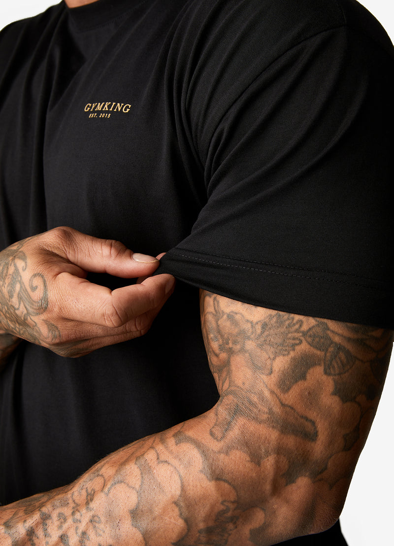 Gym King Established Tee - Black/Gold