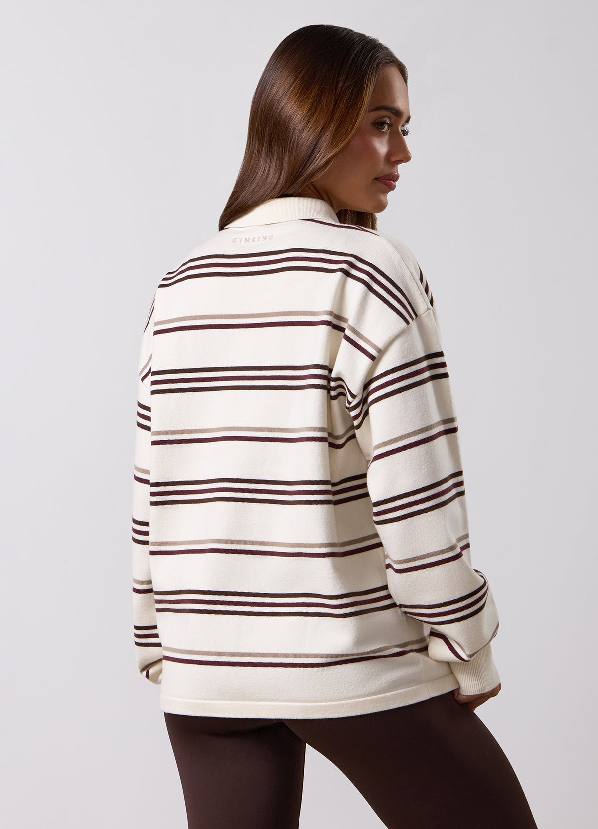 Gym King Evoke Knit Rugby Shirt - Cream