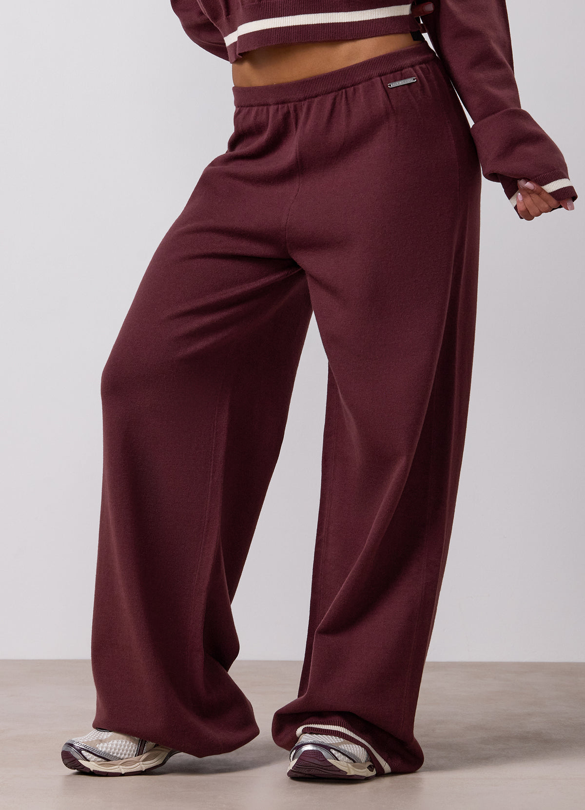 Gym King Evoke Luxe Fine Knit Trouser - Burnt Fig
