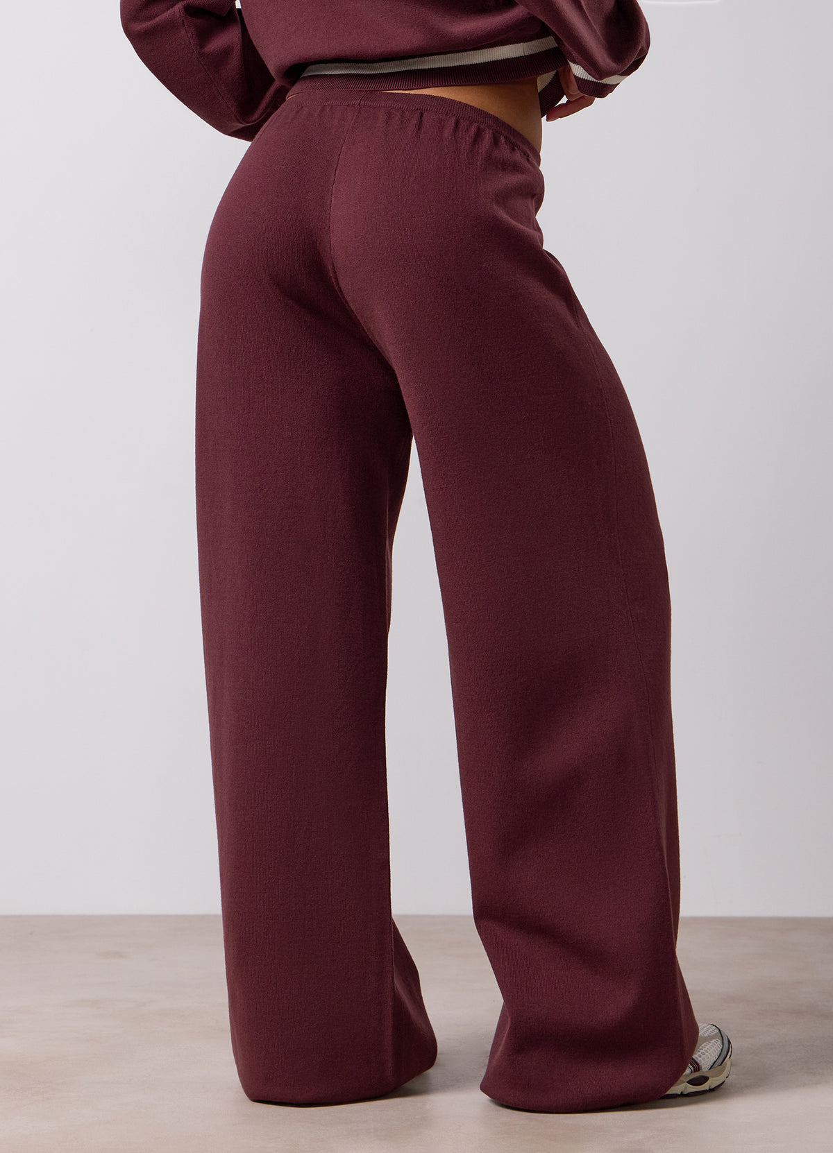 Gym King Evoke Luxe Fine Knit Trouser - Burnt Fig