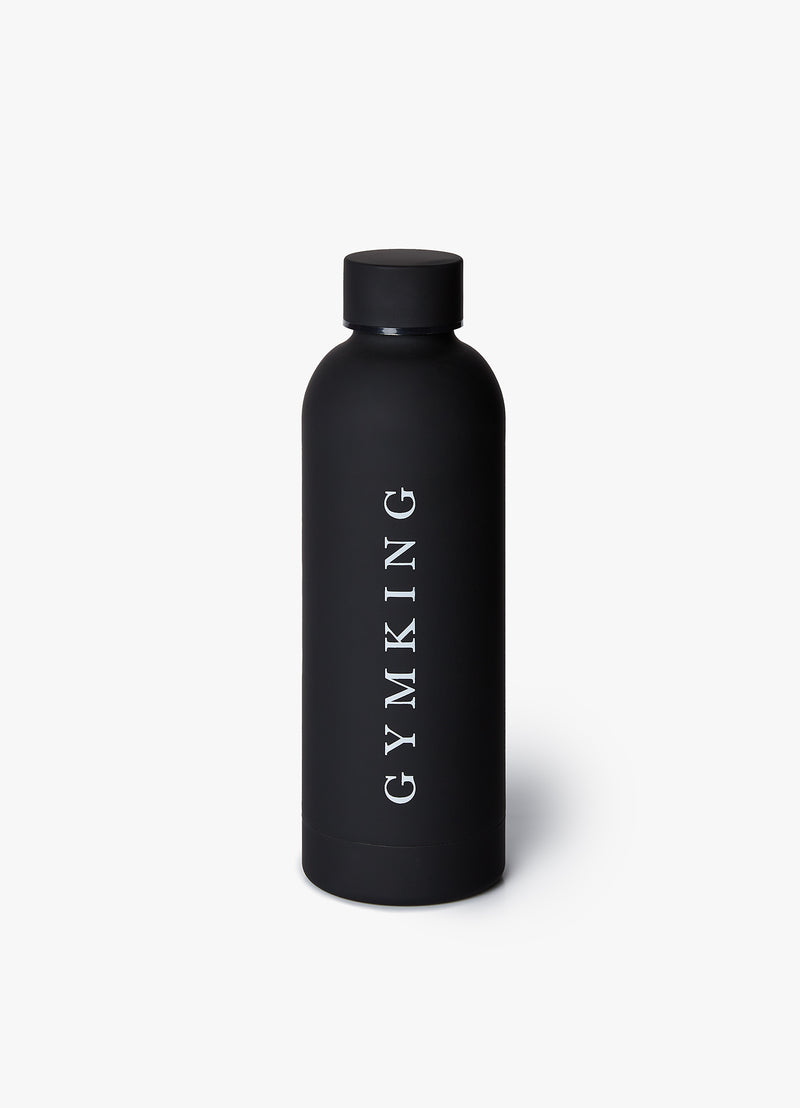 Gym King Stainless Steel Water Bottle - Black/White