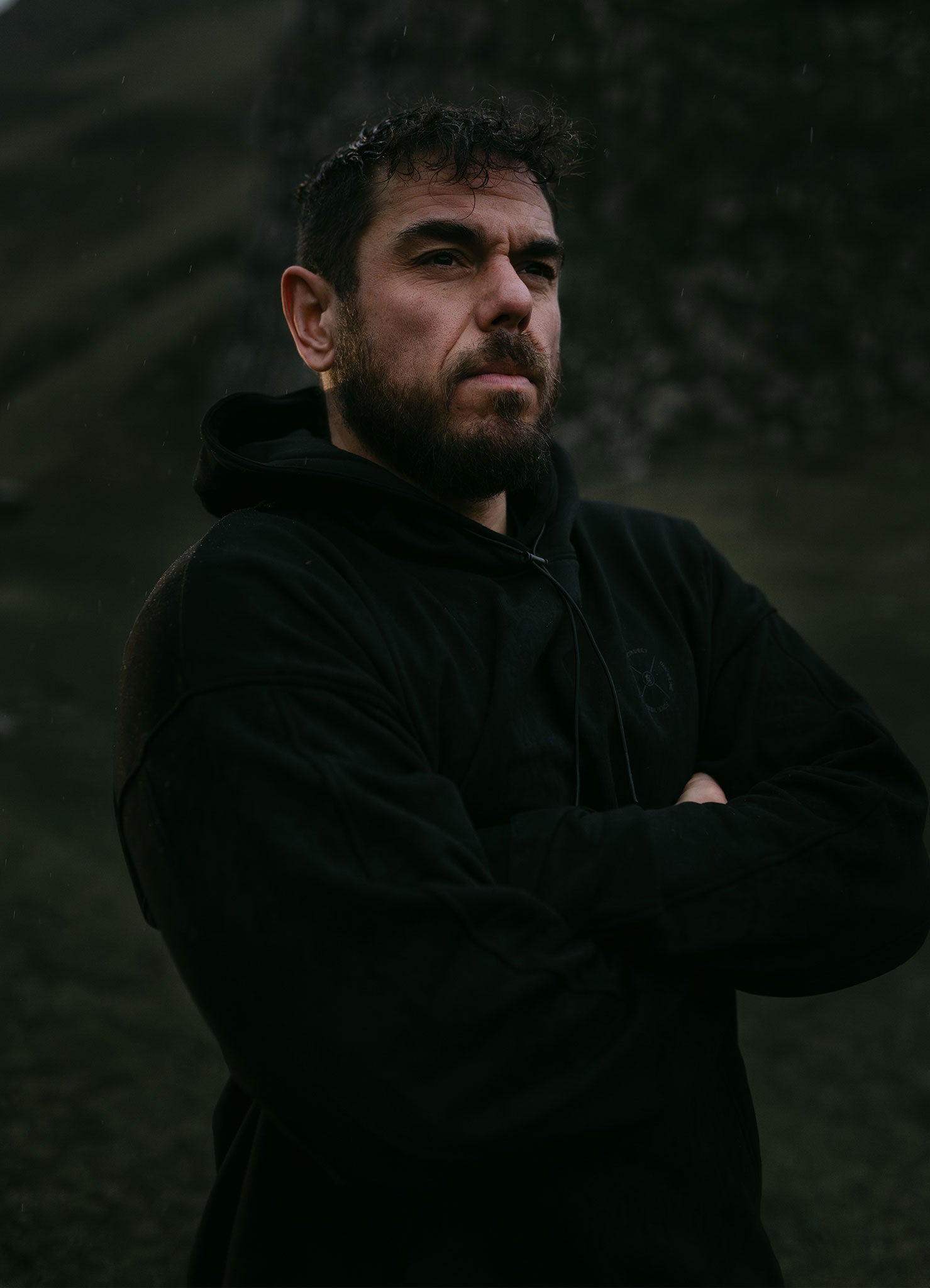 Gym King Stoic Esja Loopback Hood - Volcanic Black