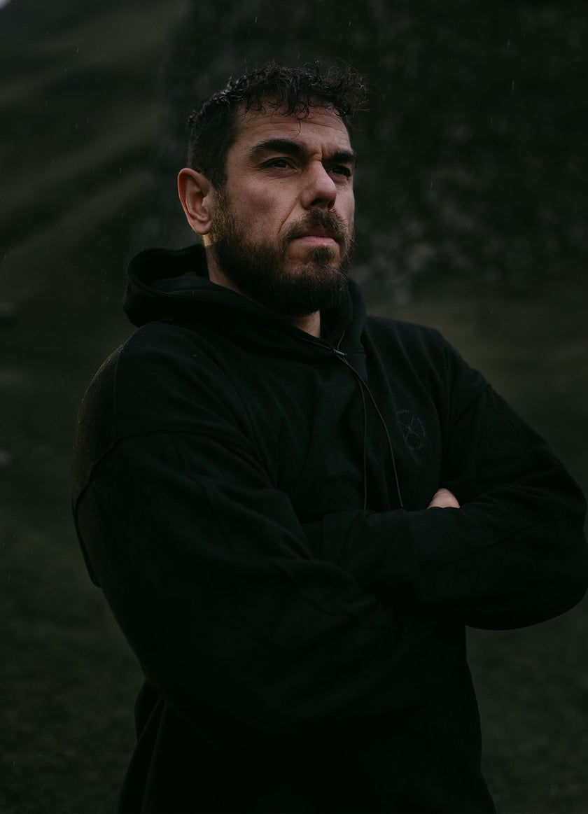 Gym King Stoic Esja Loopback Hood - Volcanic Black