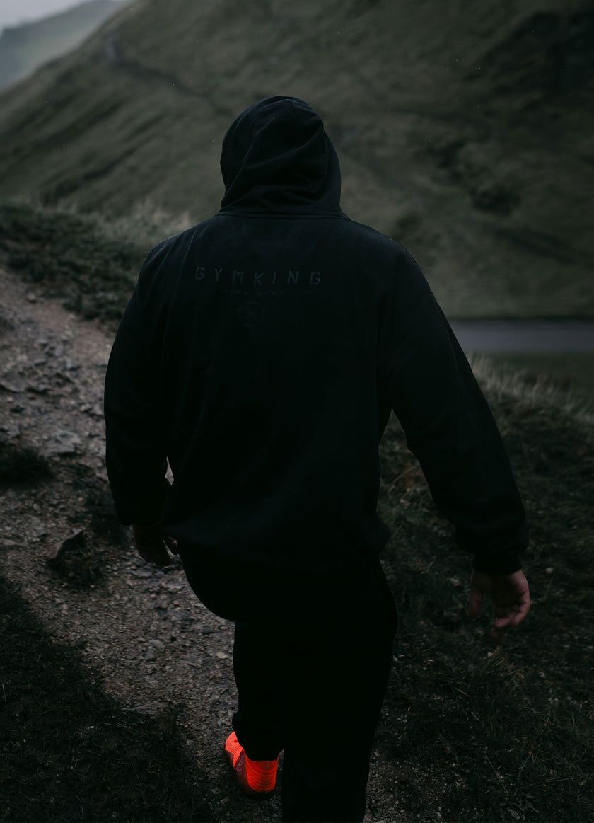 Gym King Stoic Esja Loopback Hood - Volcanic Black