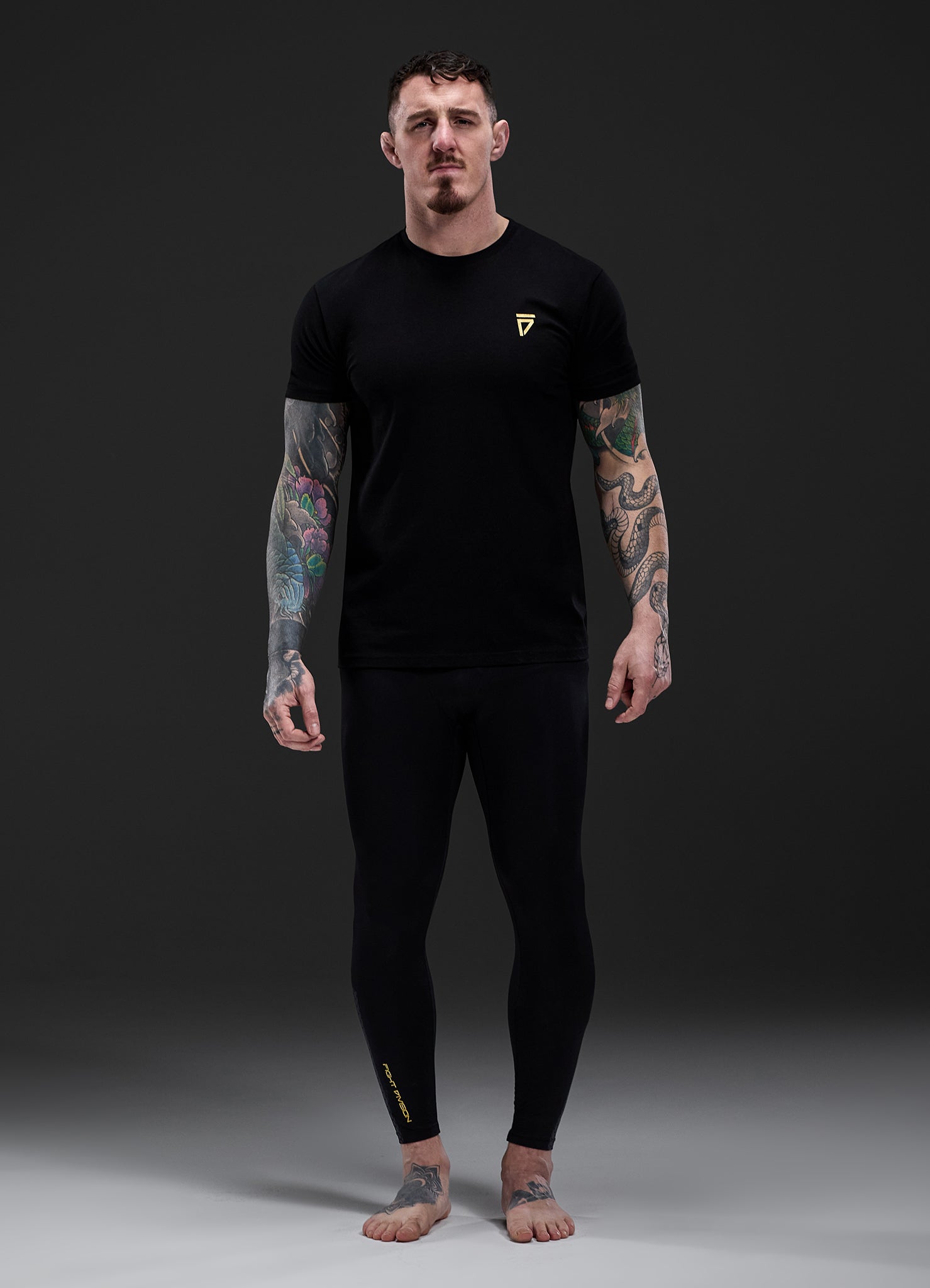 Gym King Fight Division Combat Compression Legging - Black