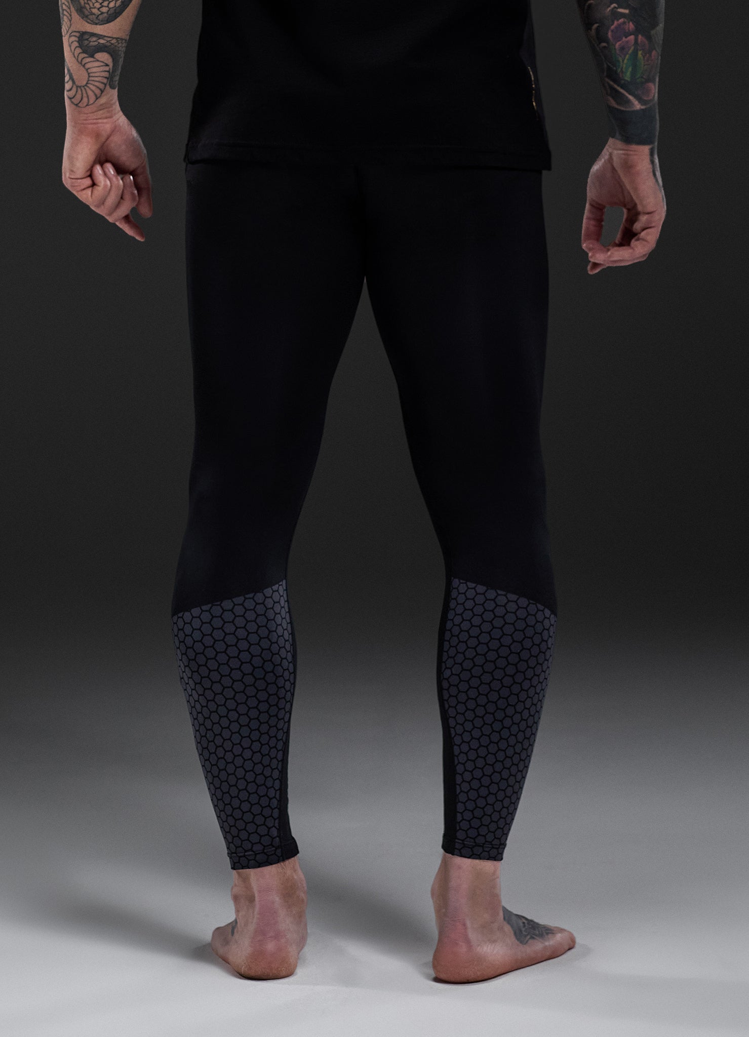 Gym King Fight Division Combat Compression Legging - Black