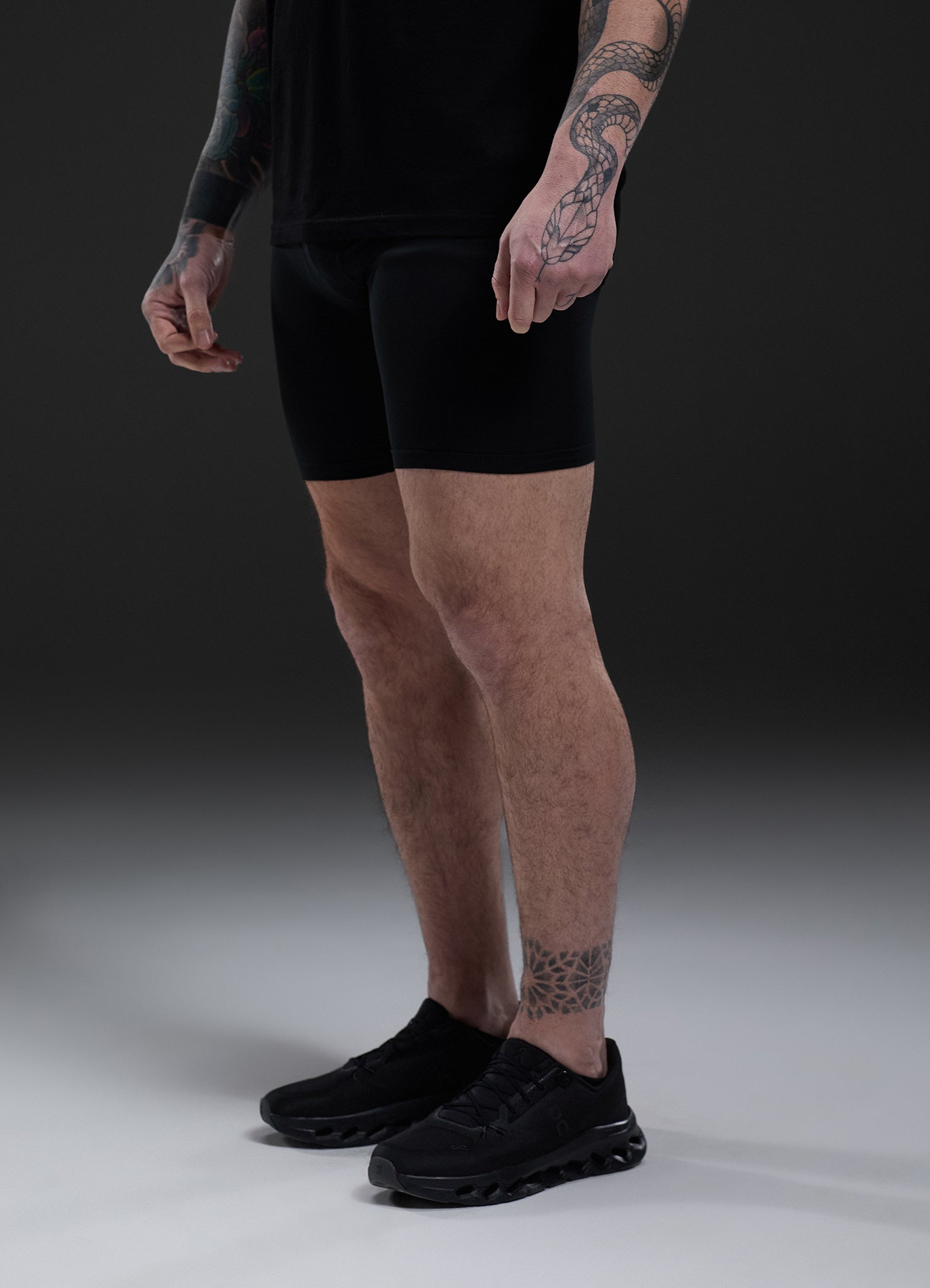 Gym King Fight Division Combat Compression Short - Black