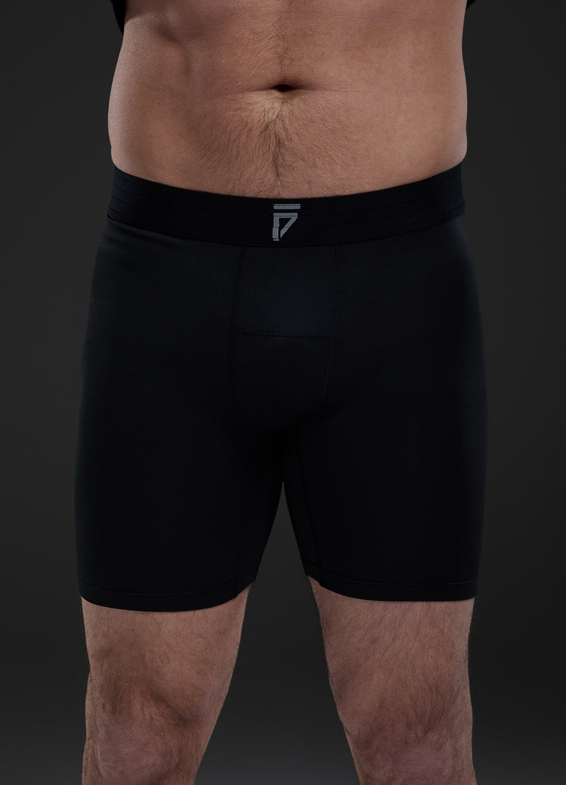 Gym King Fight Division Combat Compression Short - Black