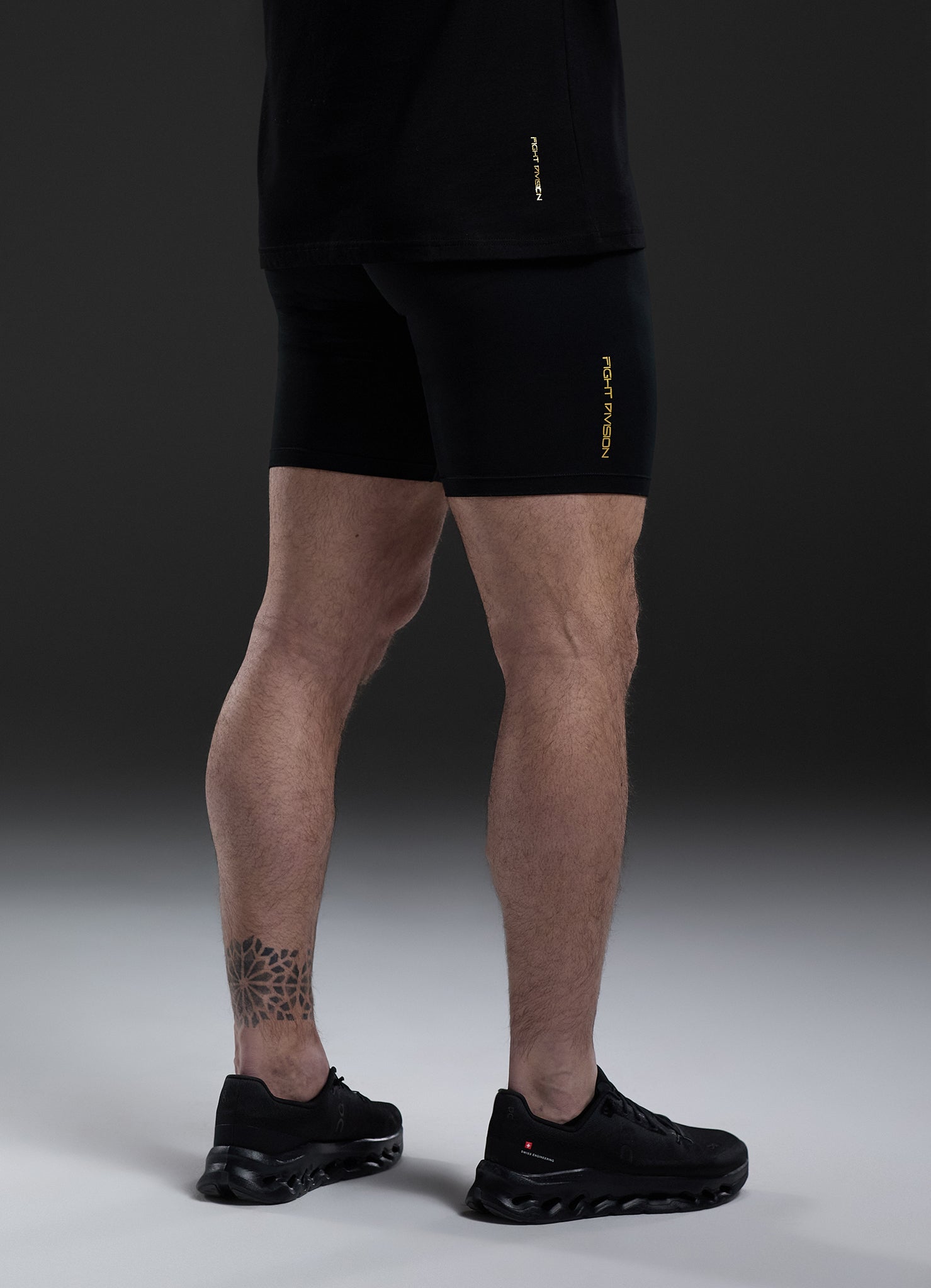 Gym King Fight Division Combat Compression Short - Black