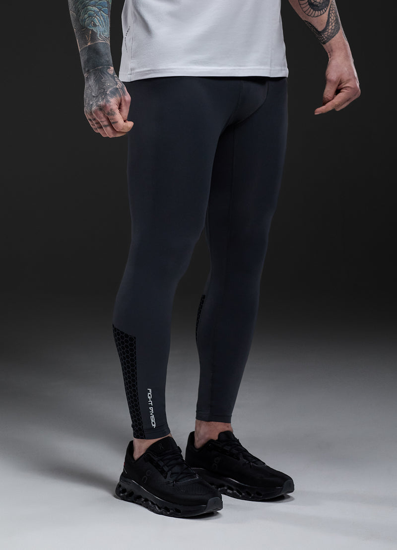 Gym King Fight Division Combat Compression Legging - Graphite