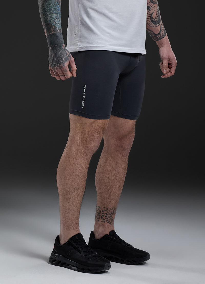 Gym King Fight Division Combat Compression Short - Graphite