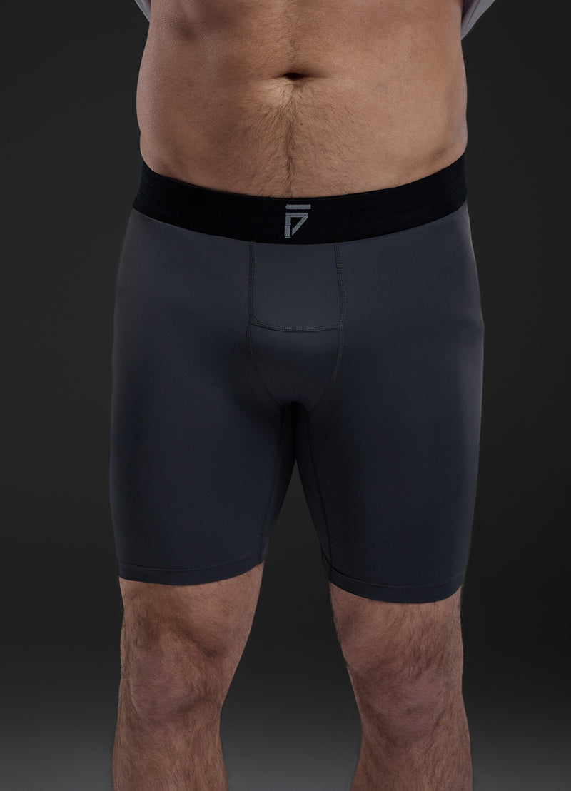 Gym King Fight Division Combat Compression Short - Graphite