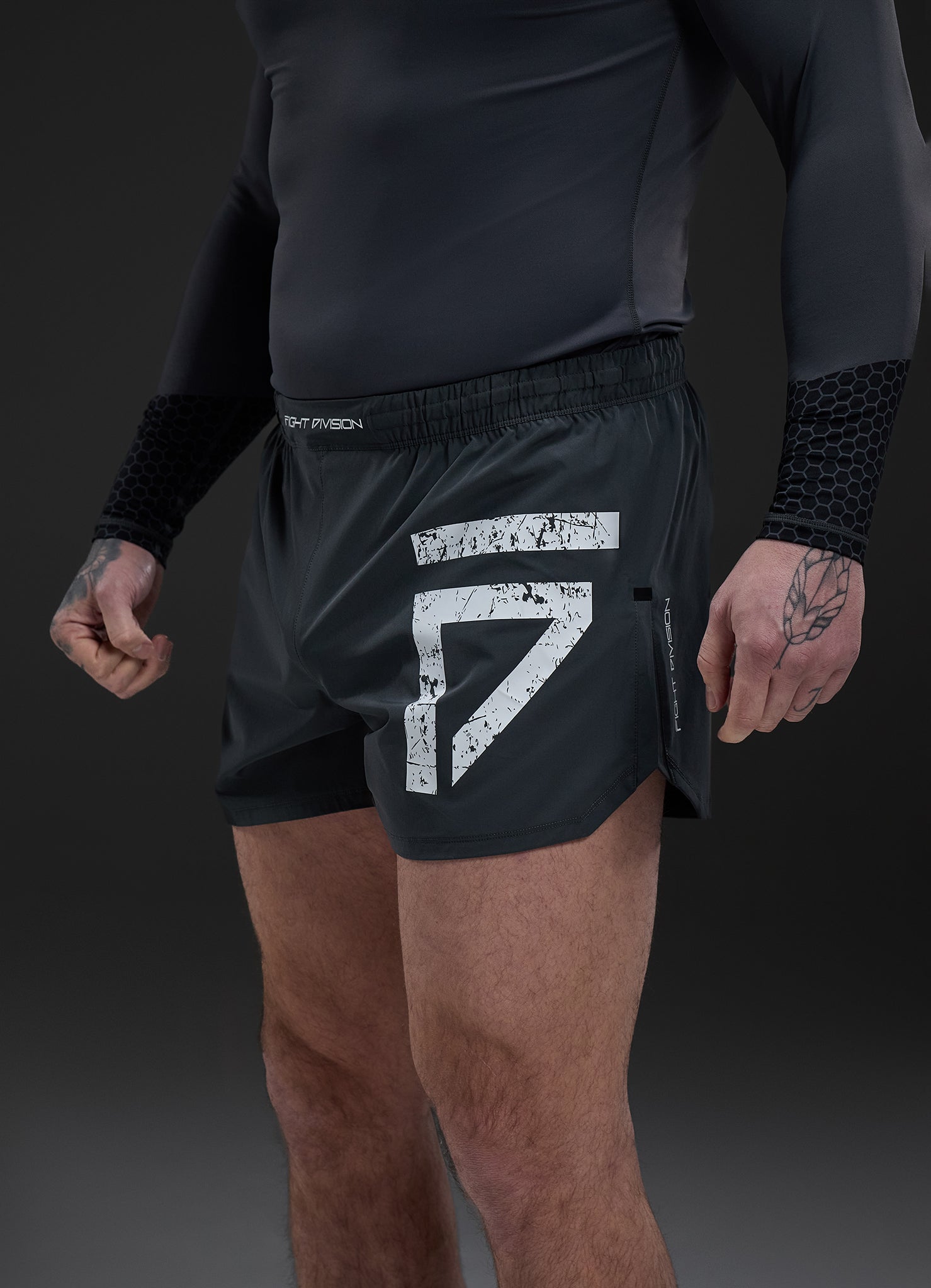 Gym King Fight Division Combat 5" Short - Graphite