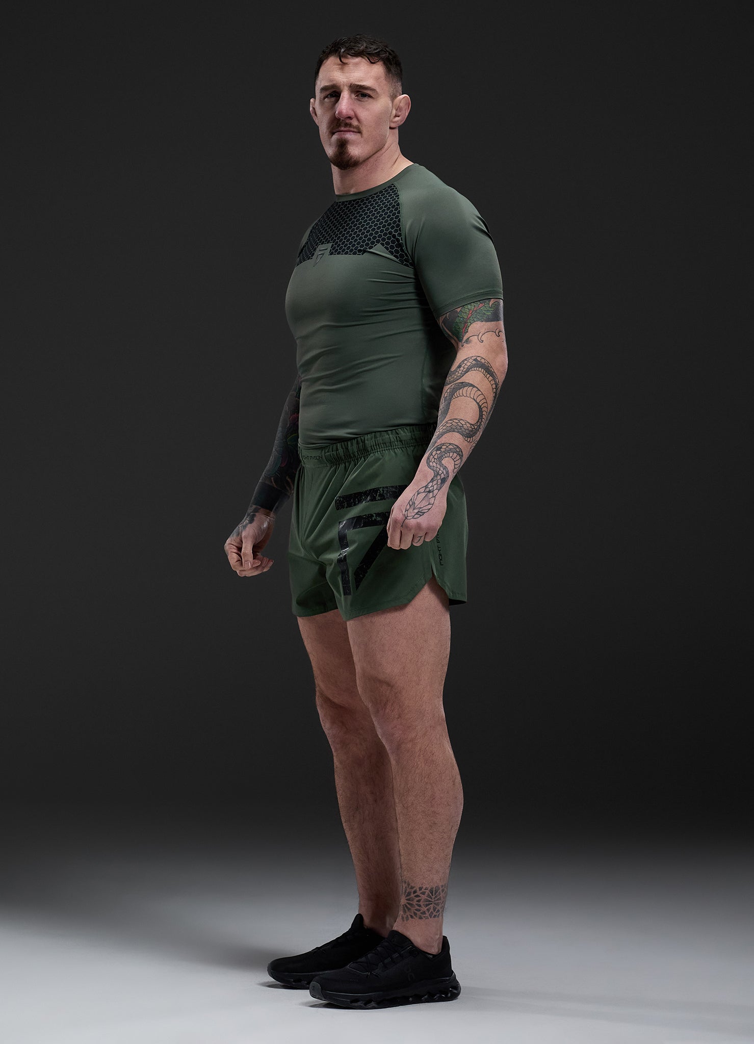 Gym King Fight Division Combat 5" Short - Deep Olive