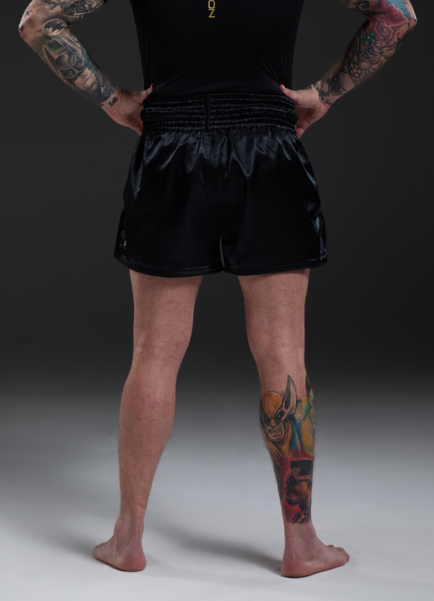 Gym King Fight Division Thai Boxing Short - Black/Gold