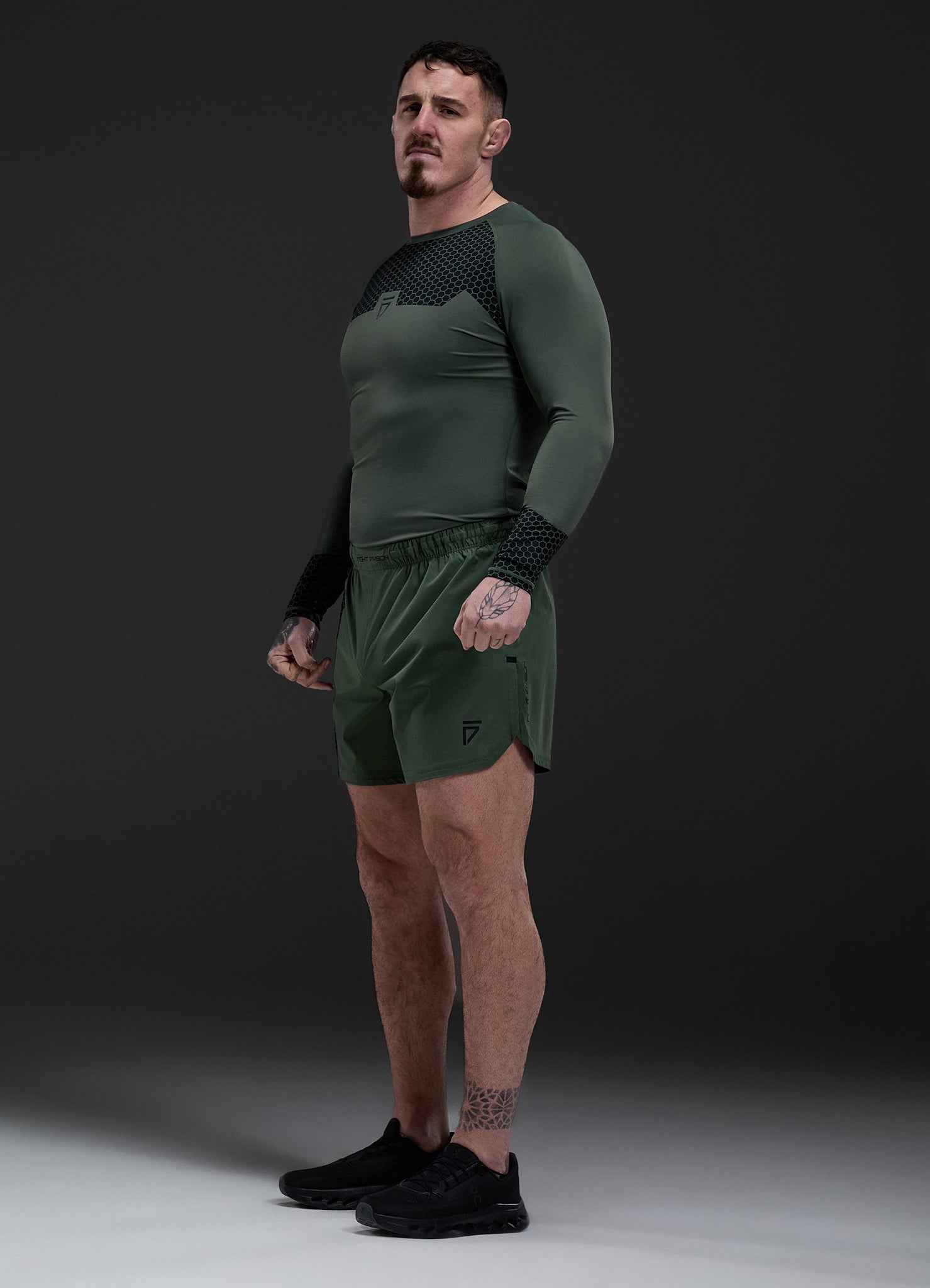 Gym King Fight Division Combat 7" Short - Deep Olive