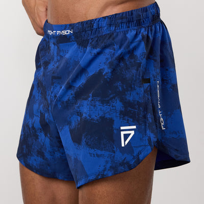 Gym King Fight Division Combat 5" Short - Blue Abstract Print
