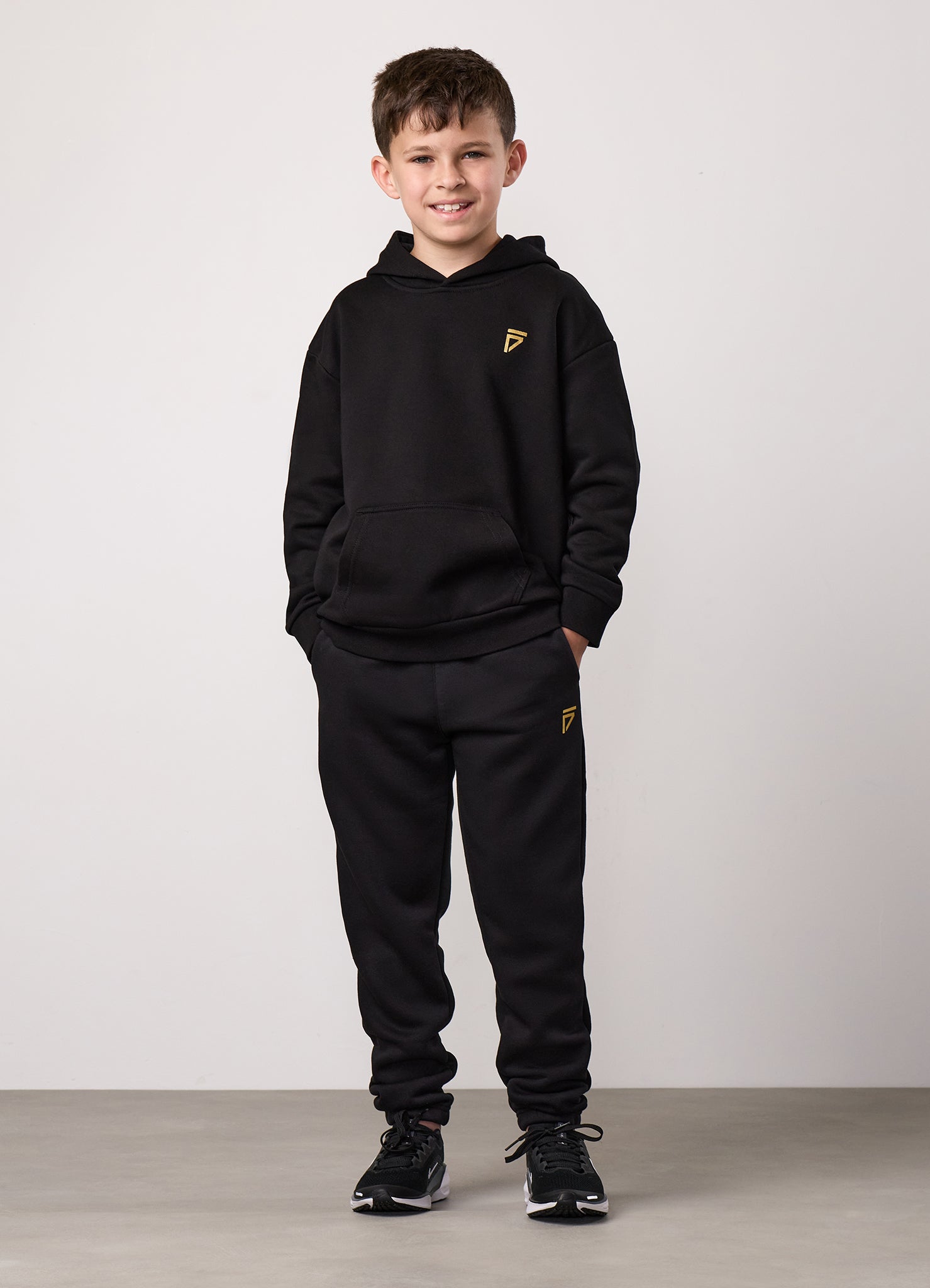 Gym King Kids Fight Division Hood - Black/Gold