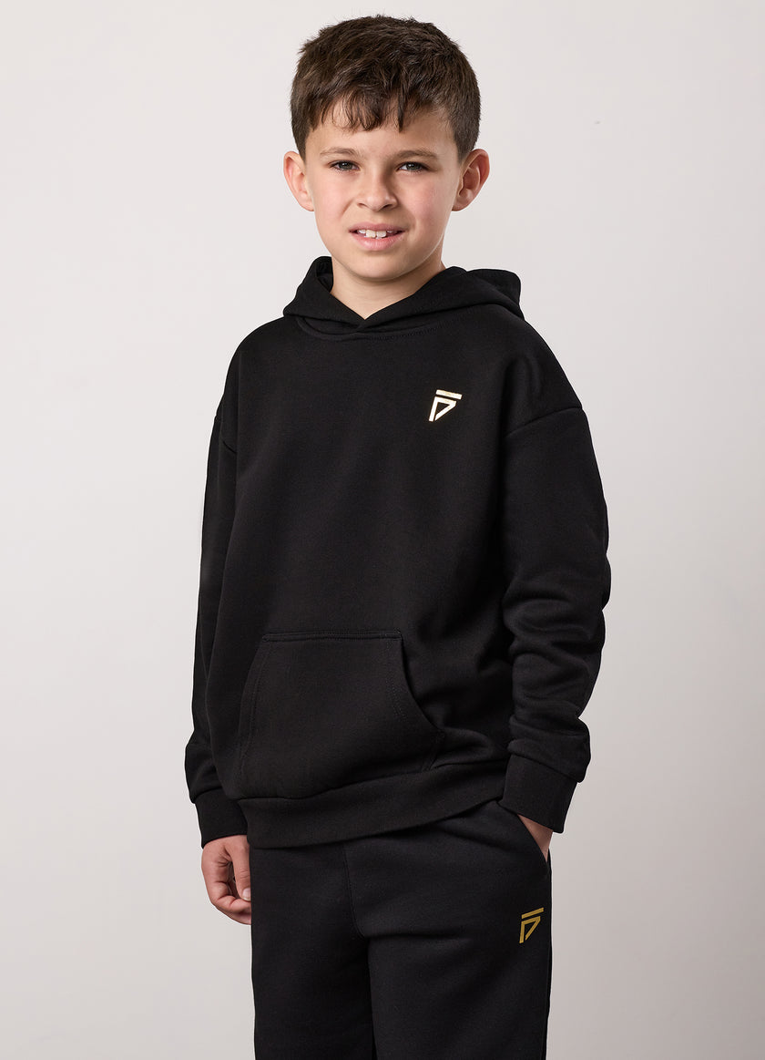Gym King Kids Fight Division Hood - Black/Gold