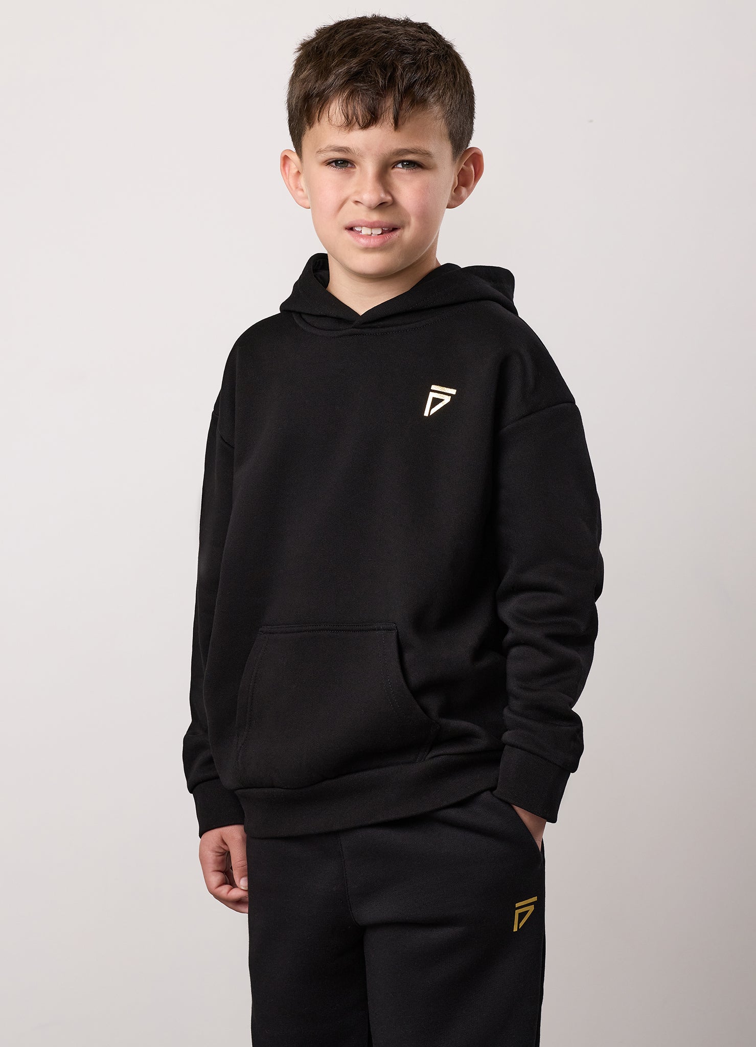 Gym King Kids Fight Division Tracksuit - Black/Gold
