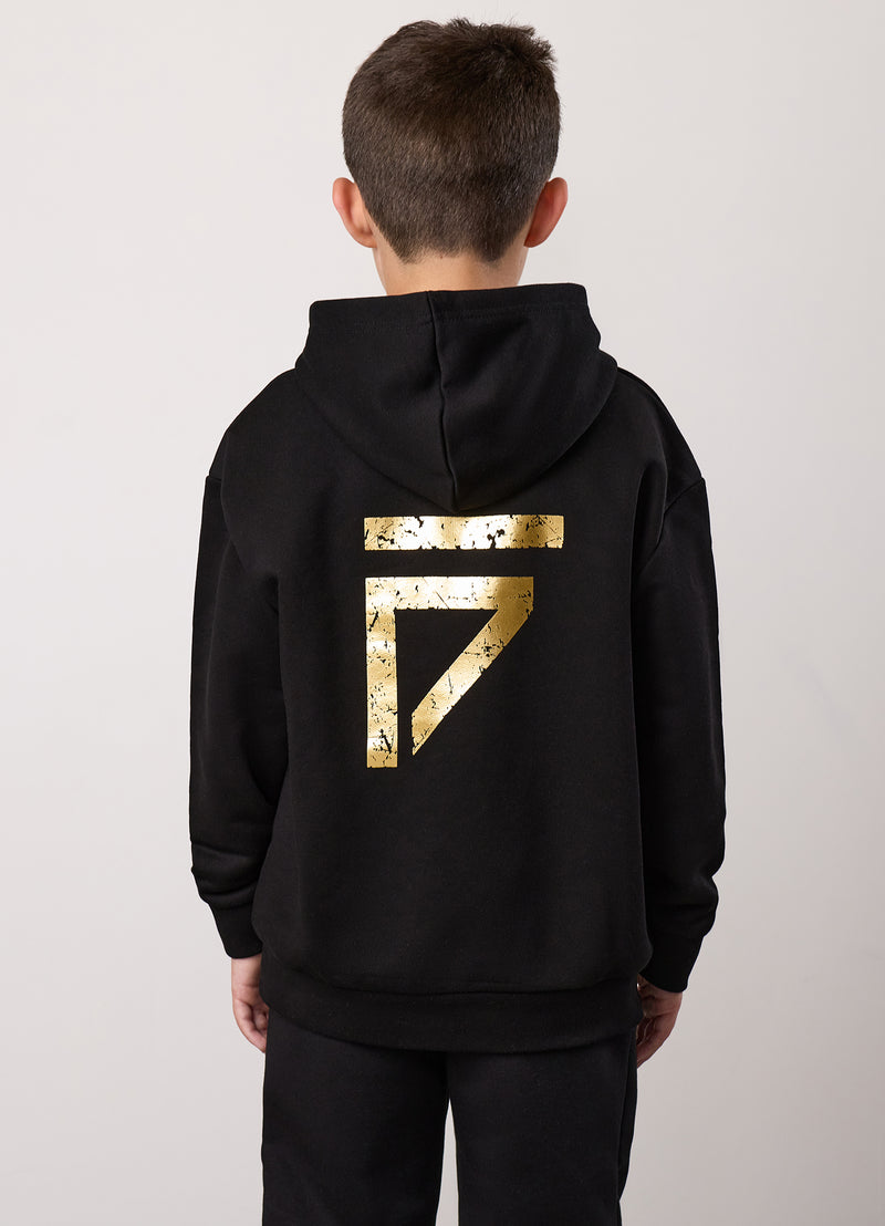Gym King Kids Fight Division Hood - Black/Gold