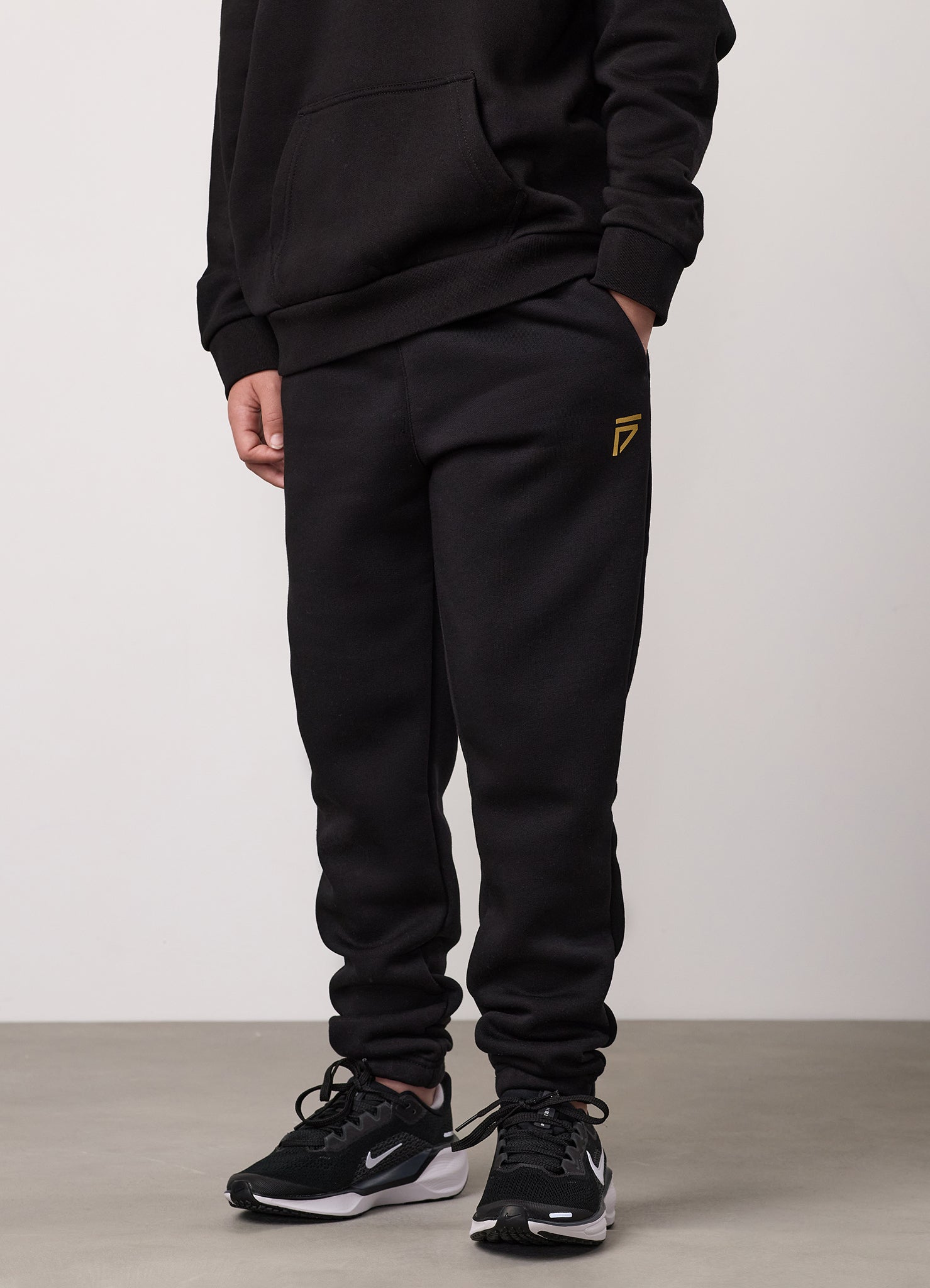 Gym King Kids Fight Division Tracksuit - Black/Gold