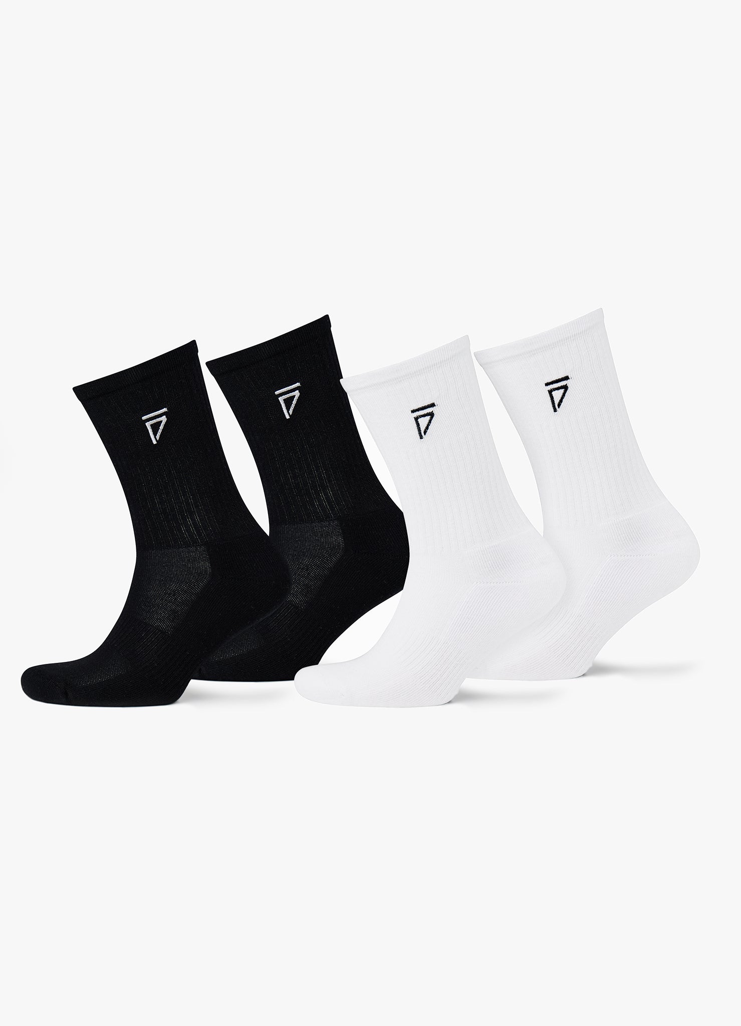 Gym King Fight Division Socks (2Pk) - Black/White