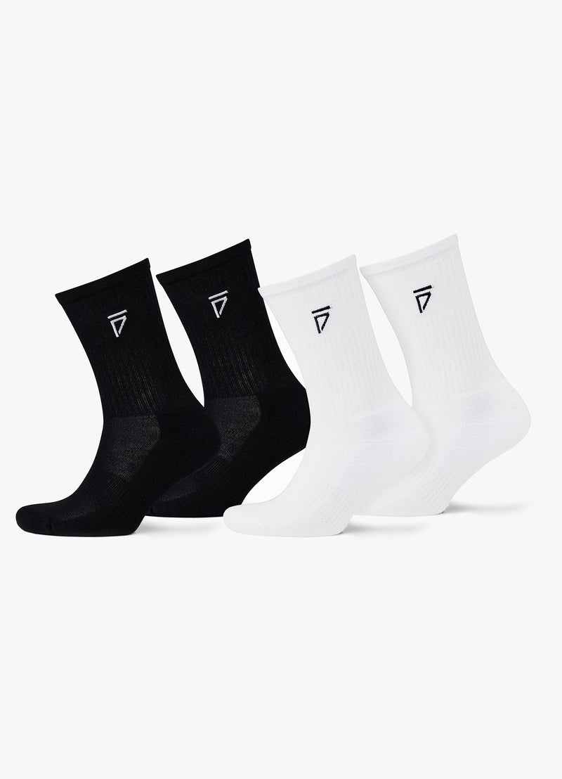 Gym King Fight Division Socks (2Pk) - Black/White