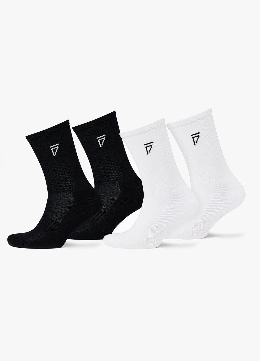 Gym King Fight Division Socks (2Pk) - Black/White