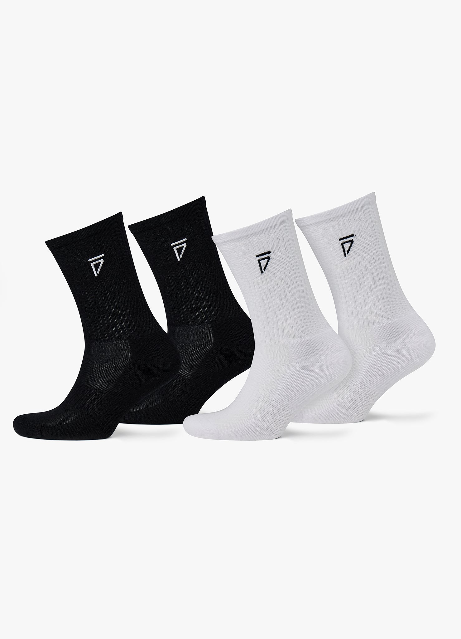 Gym King Fight Division Socks (2Pk) - Black/White