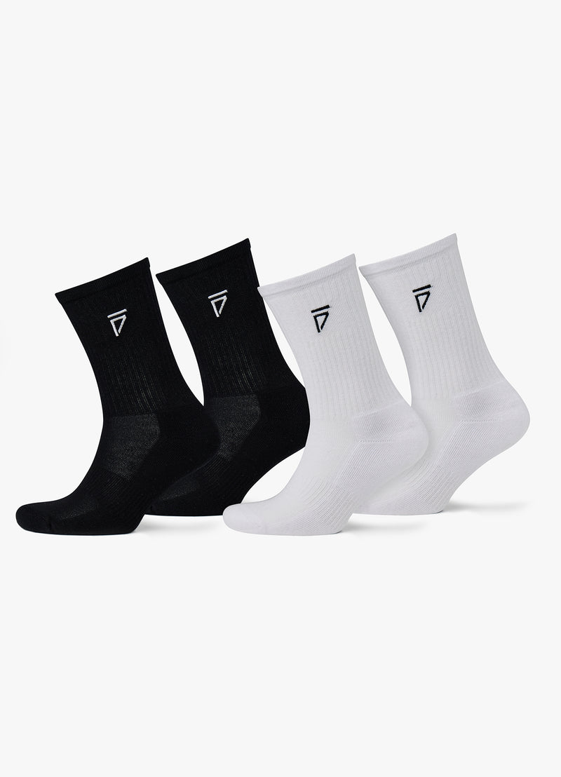 Gym King Fight Division Socks (2Pk) - Black/White
