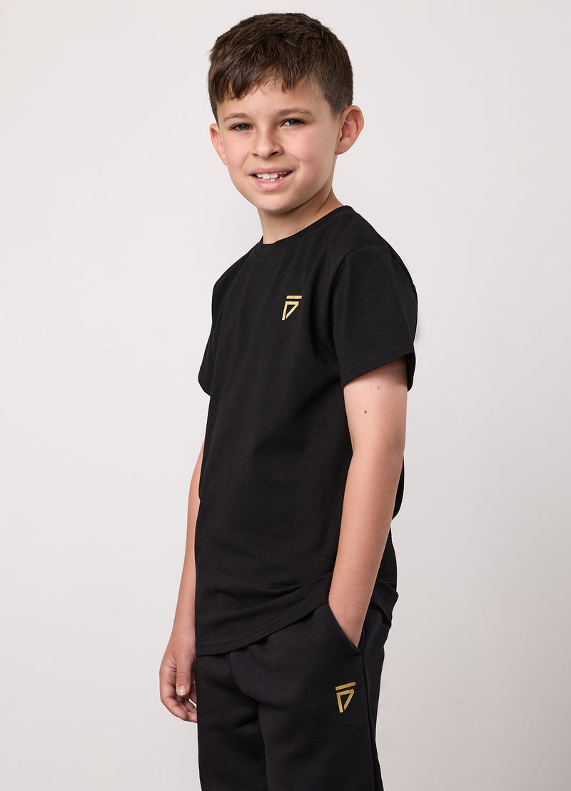 Gym King Kids Fight Division Tee - Black/Gold