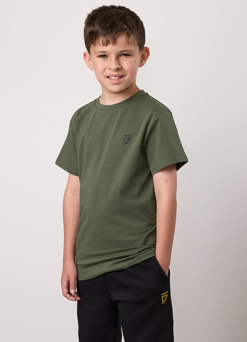 Gym King Kids Fight Division Tee - Deep Olive