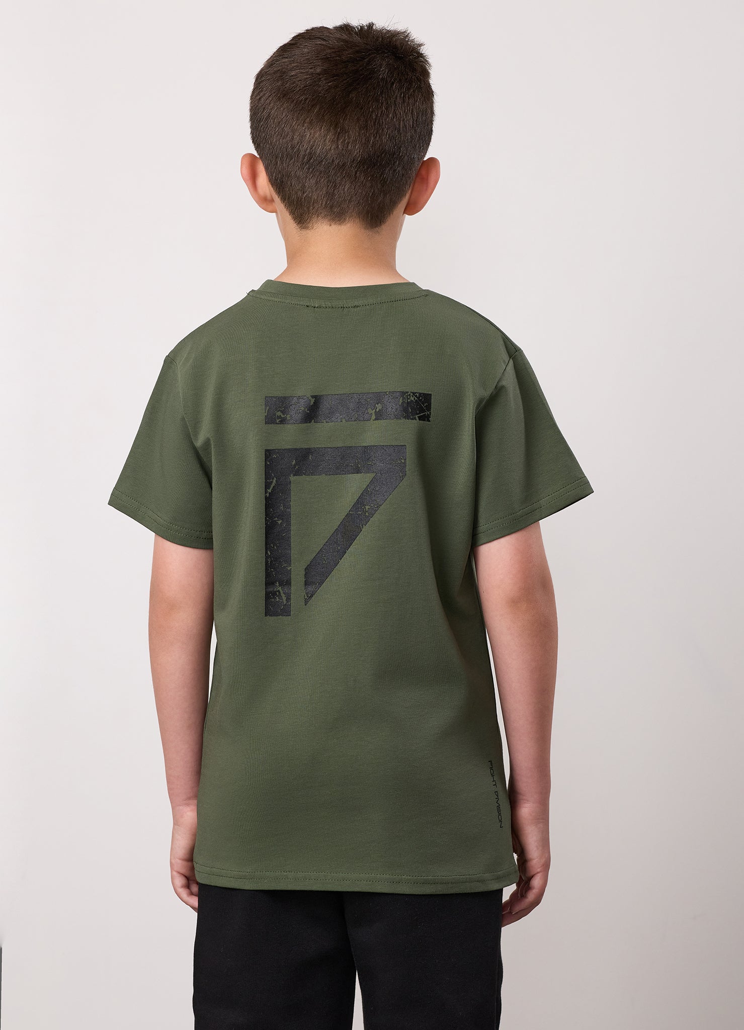 Gym King Kids Fight Division Tee - Deep Olive