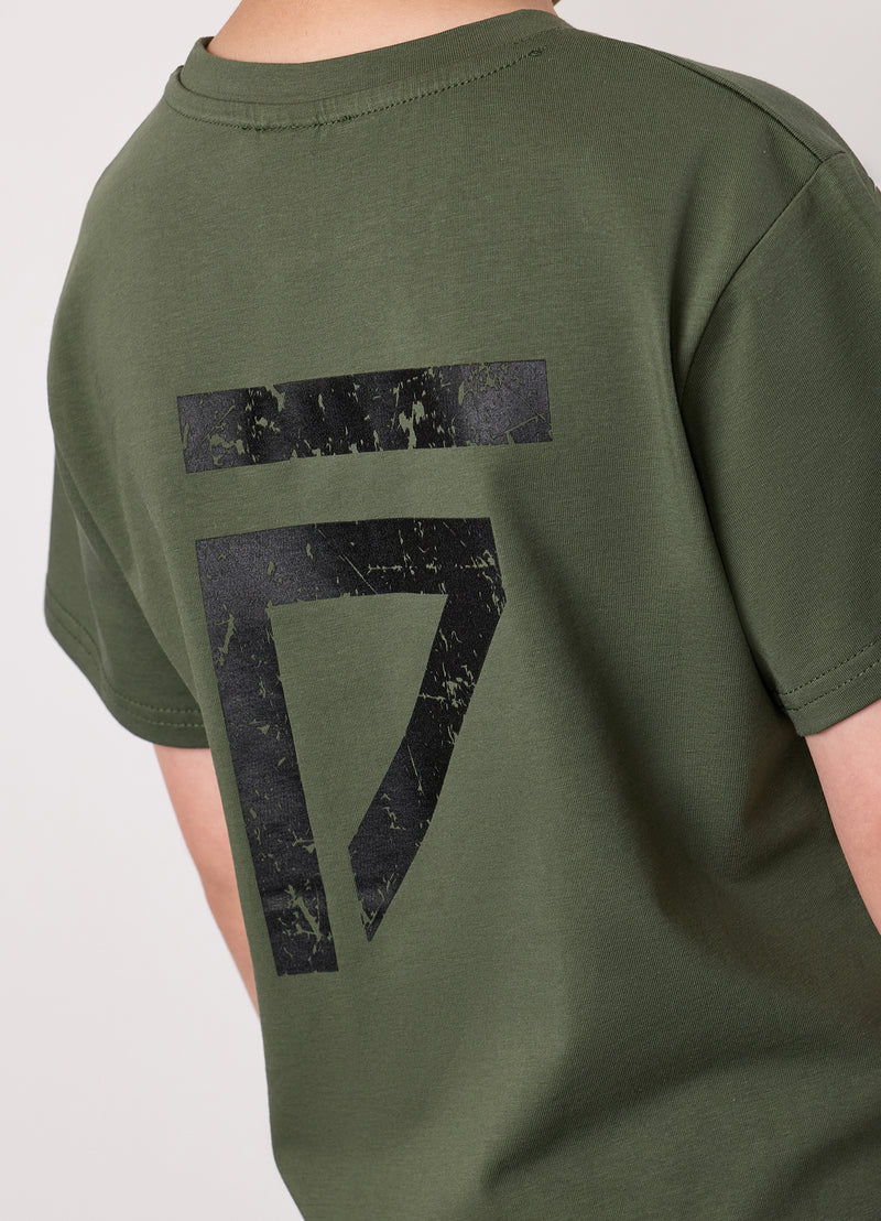 Gym King Kids Fight Division Tee - Deep Olive