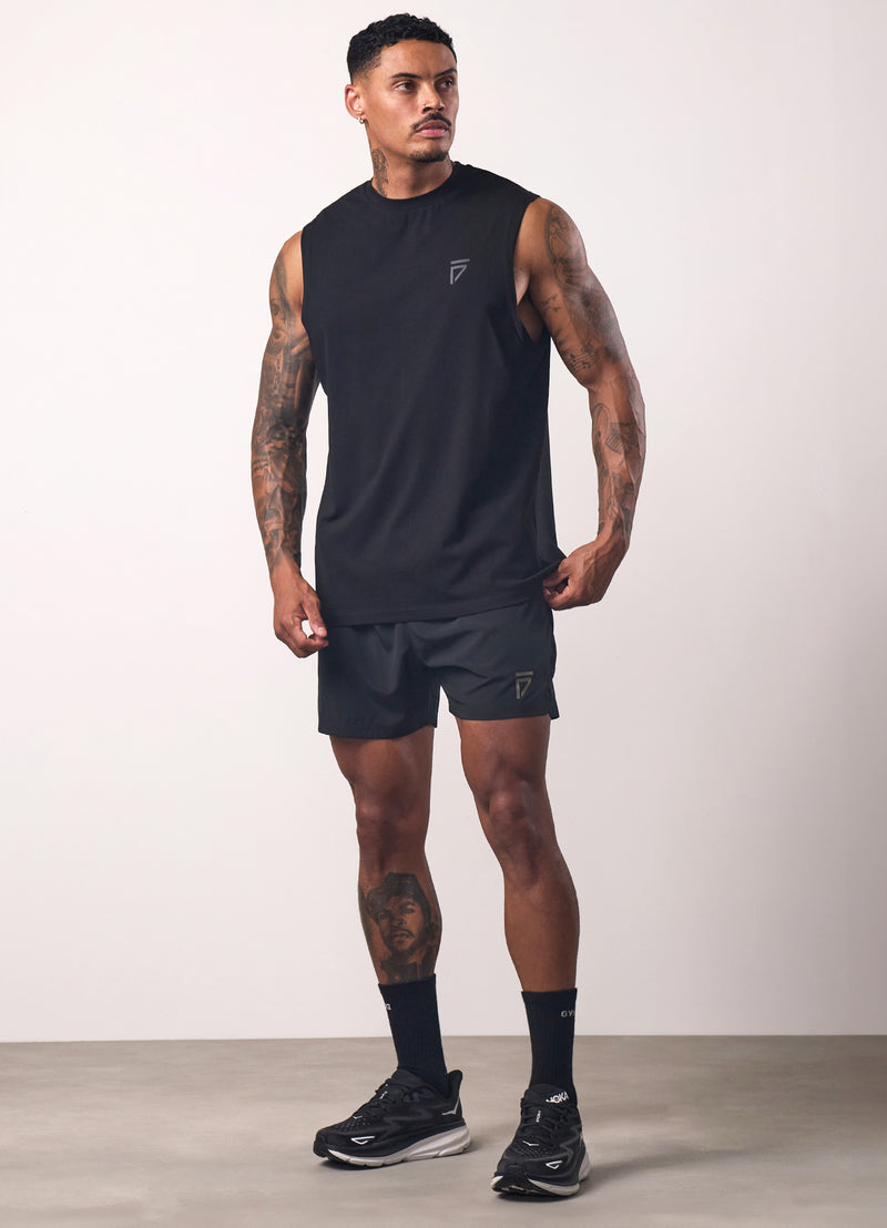 Gym King Fight Division Tank - Black/Black