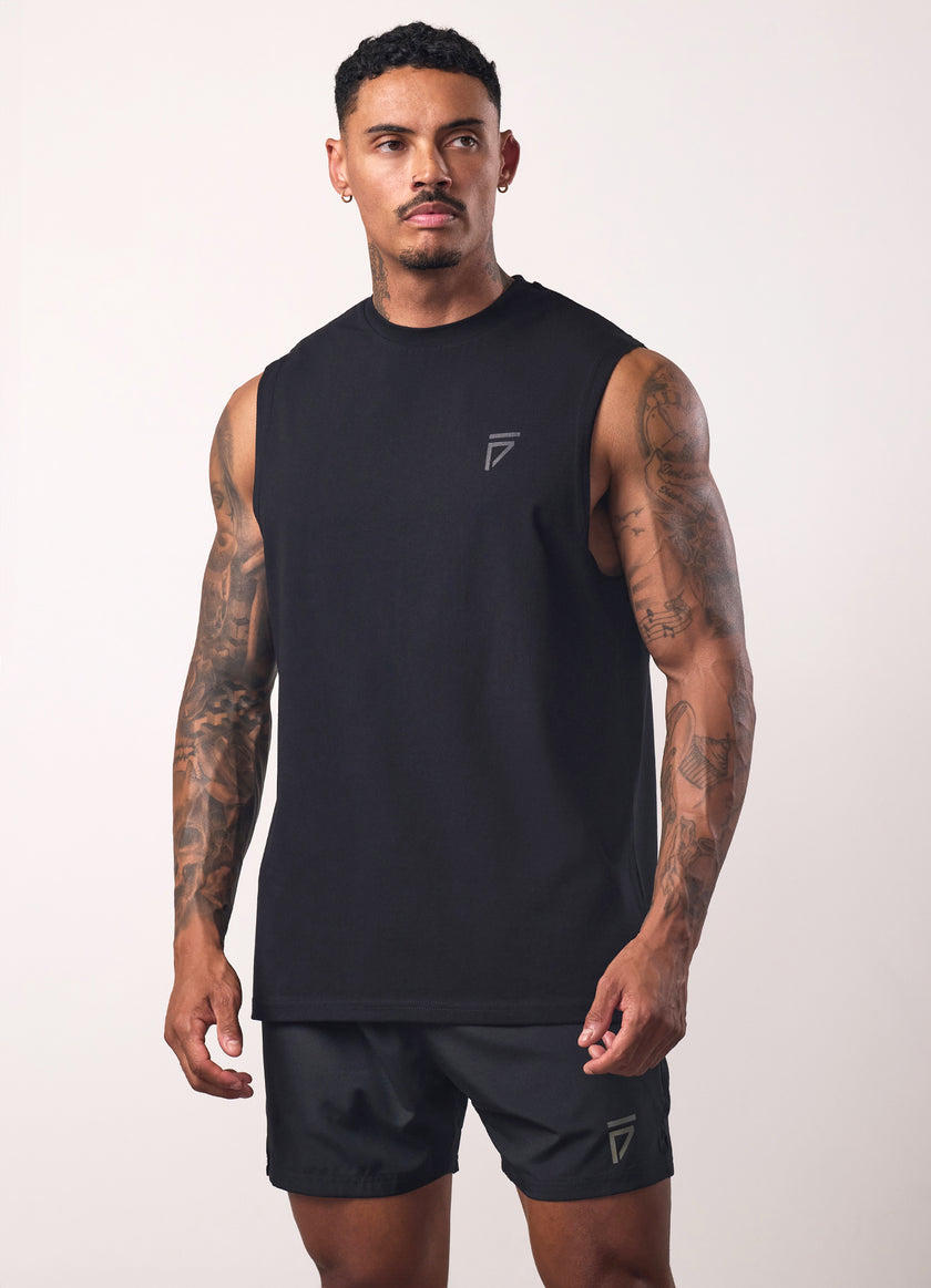 Gym King Fight Division Tank - Black/Black