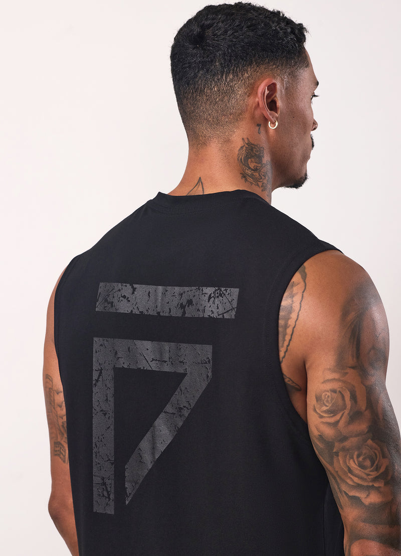 Gym King Fight Division Tank - Black/Black