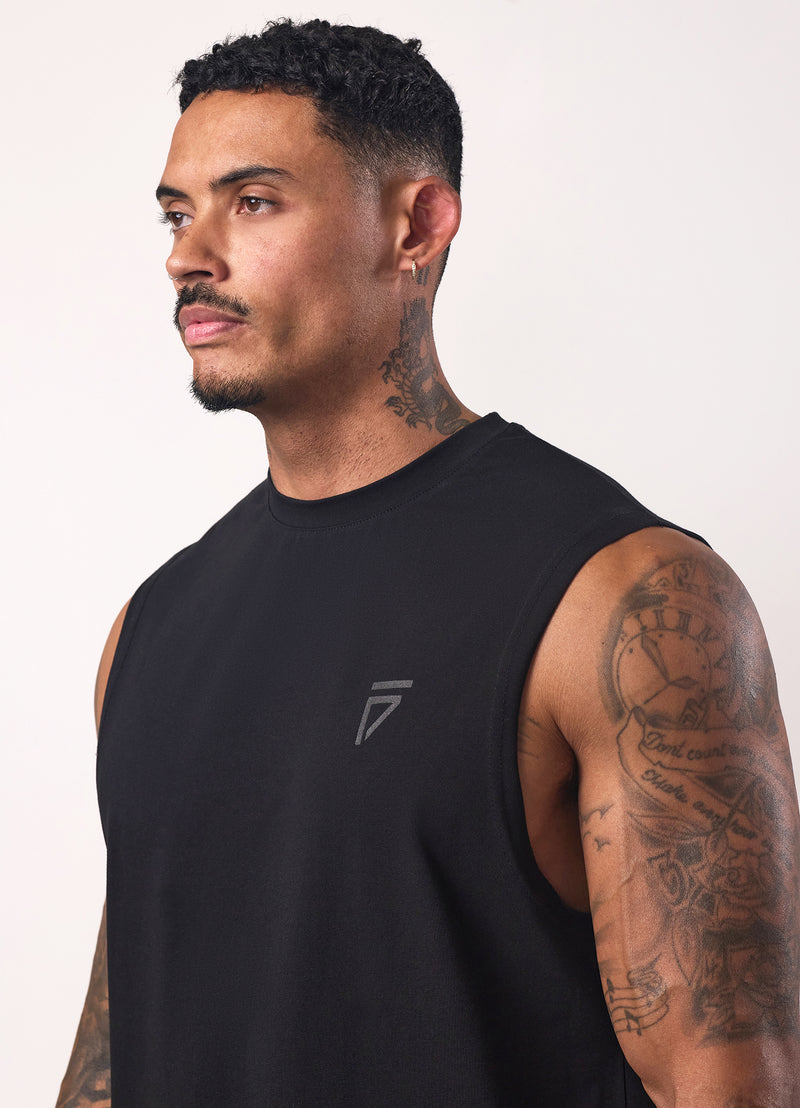 Gym King Fight Division Tank - Black/Black