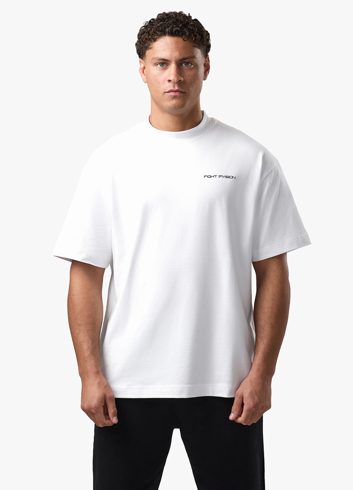 Gym King Fight Division Oversized T-Shirt - White