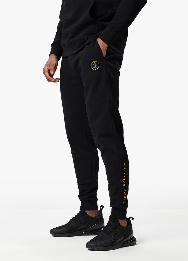 Gym King Fight Division Fleece Jogger - Black/Gold