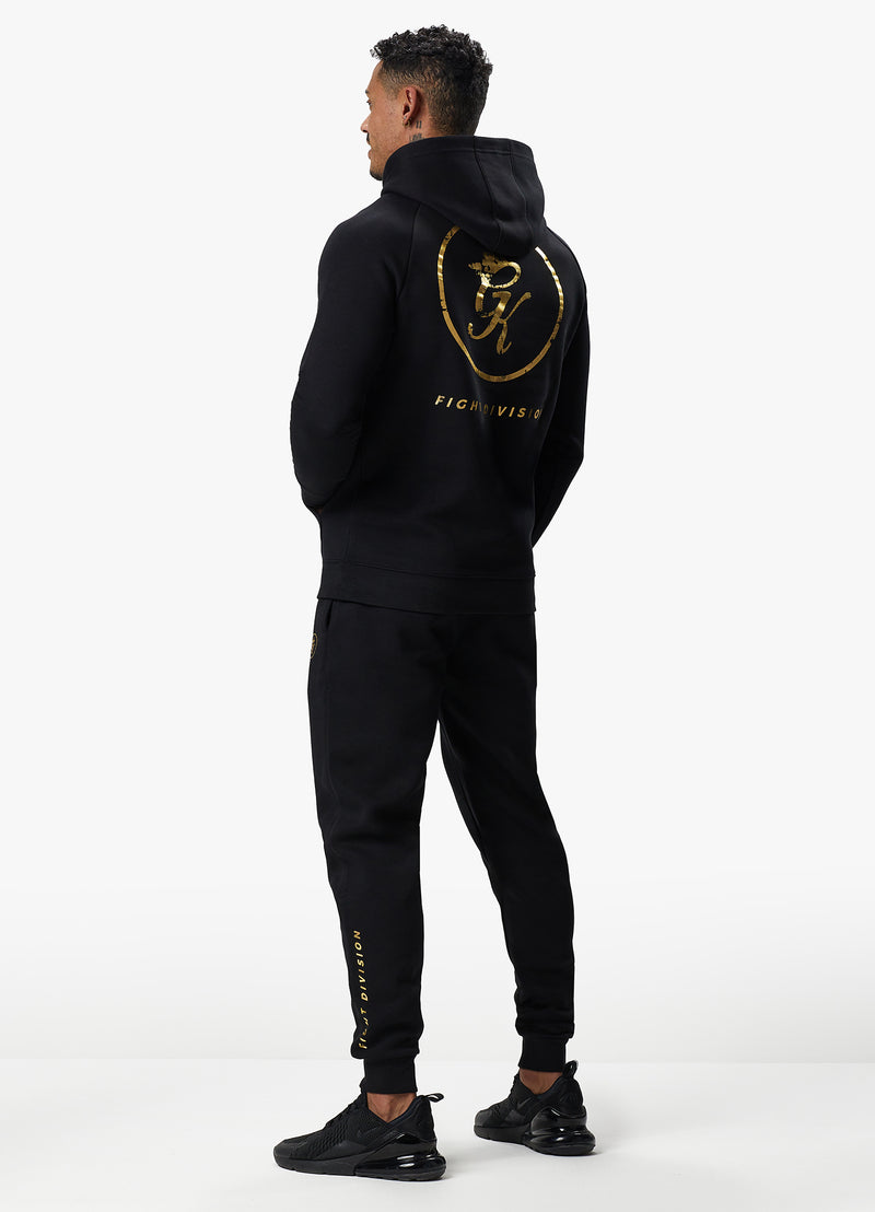 Gym king black and gold joggers hotsell