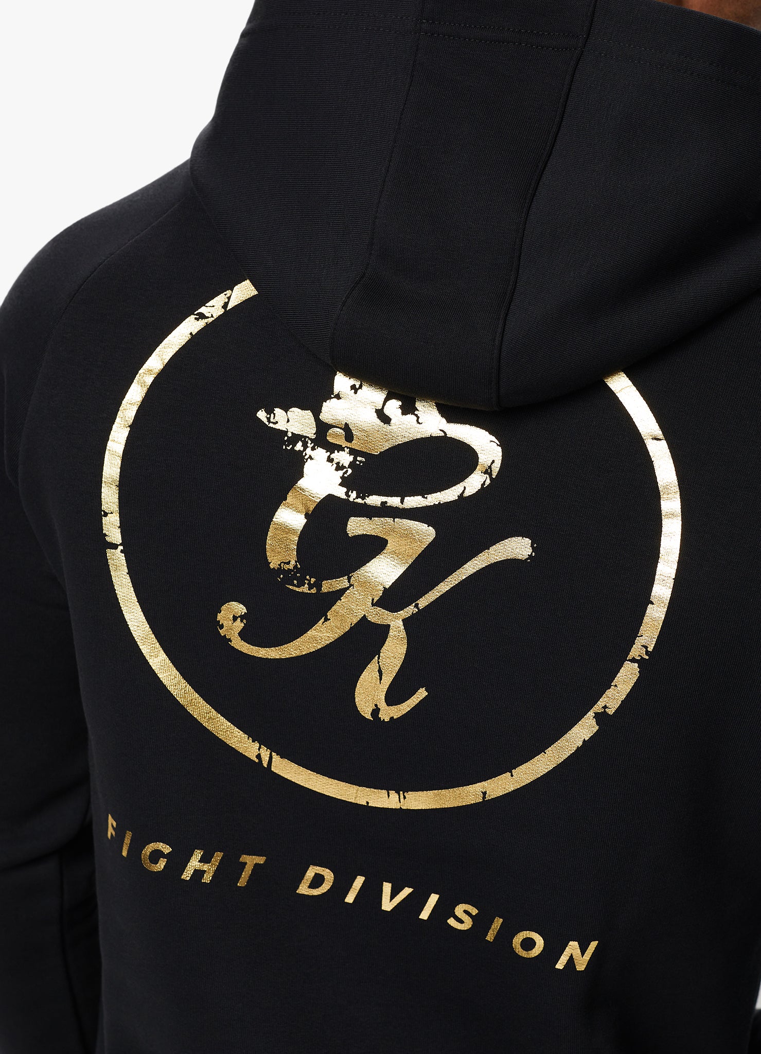 Gym King Fight Division Hood Black Gold L