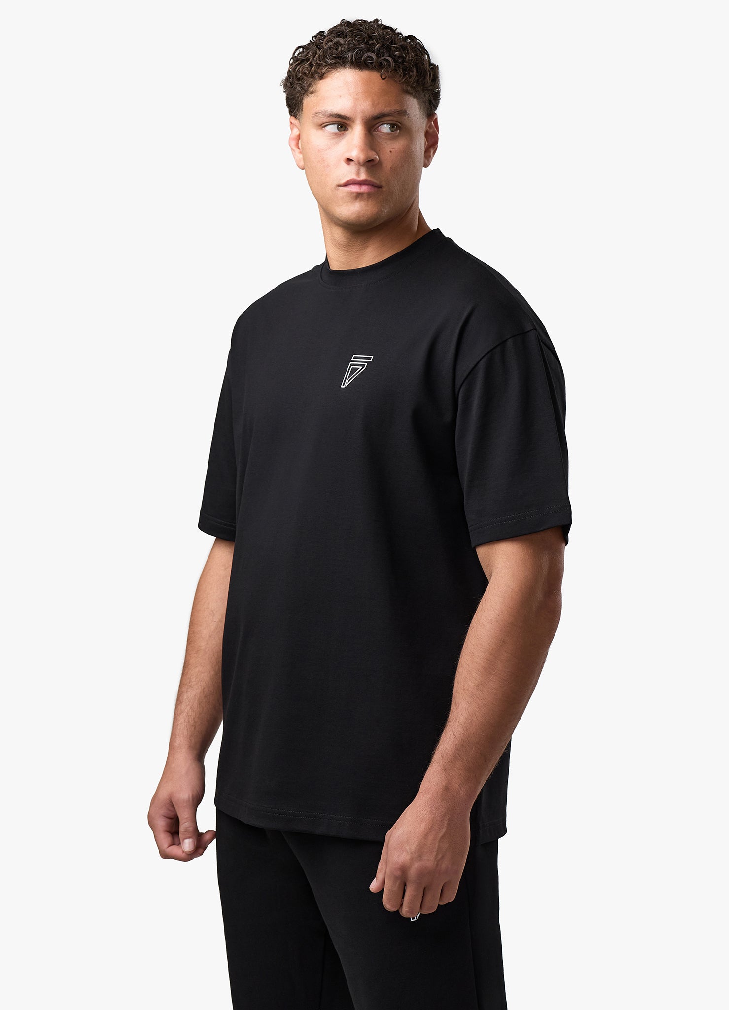 Gym King Fight Division Outline Tee - Black
